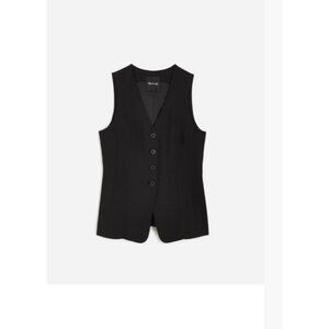 Madewell Black Button-Up Vest